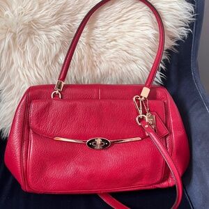 Coach Madison Madeline East West Satchel - Ruby Red